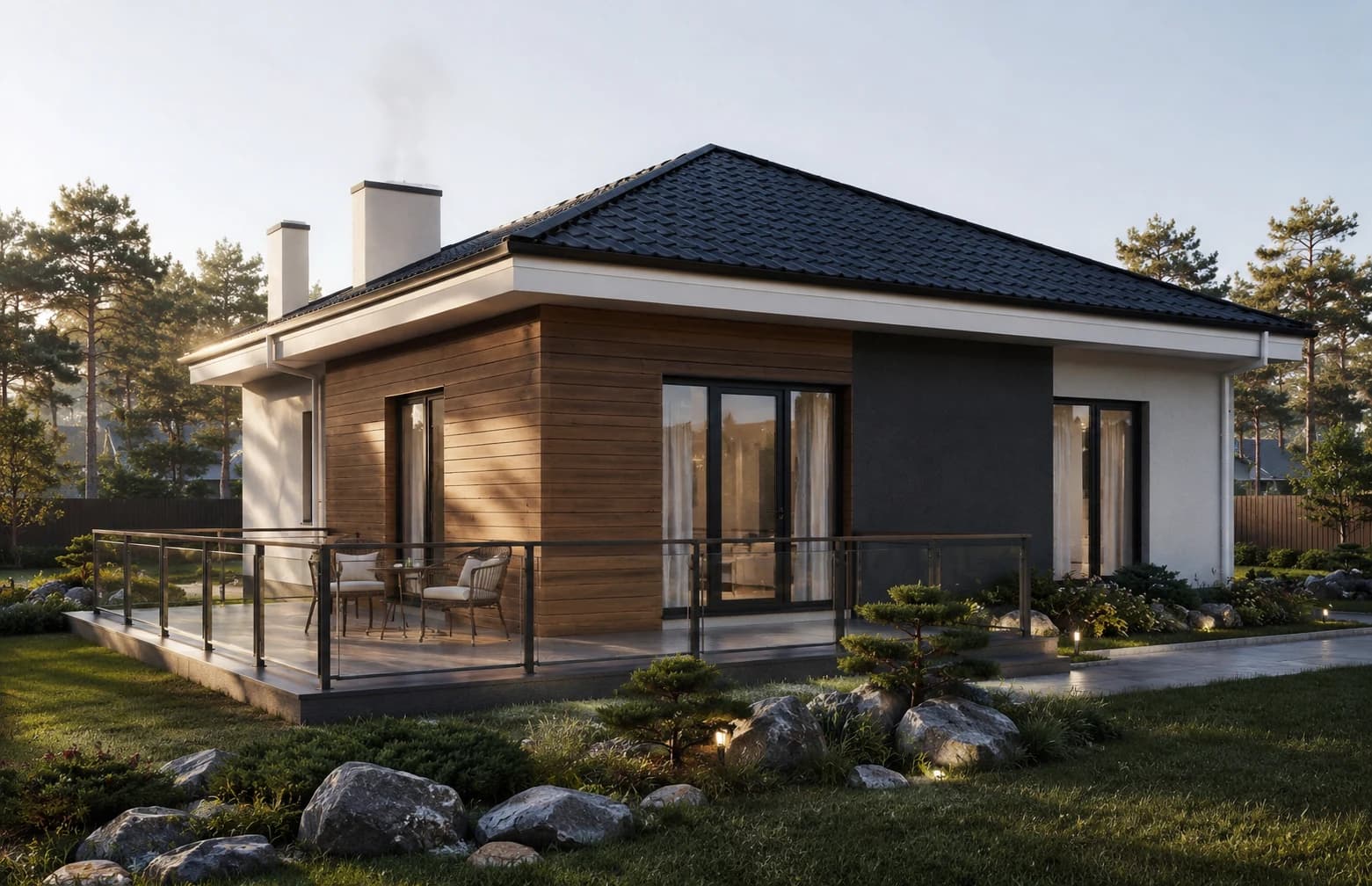 Проект BURO 100 — фасад со стороны террасы