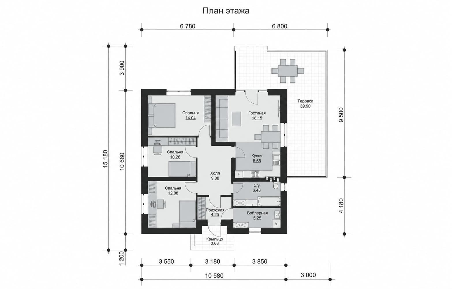Планировка дома BURO 100