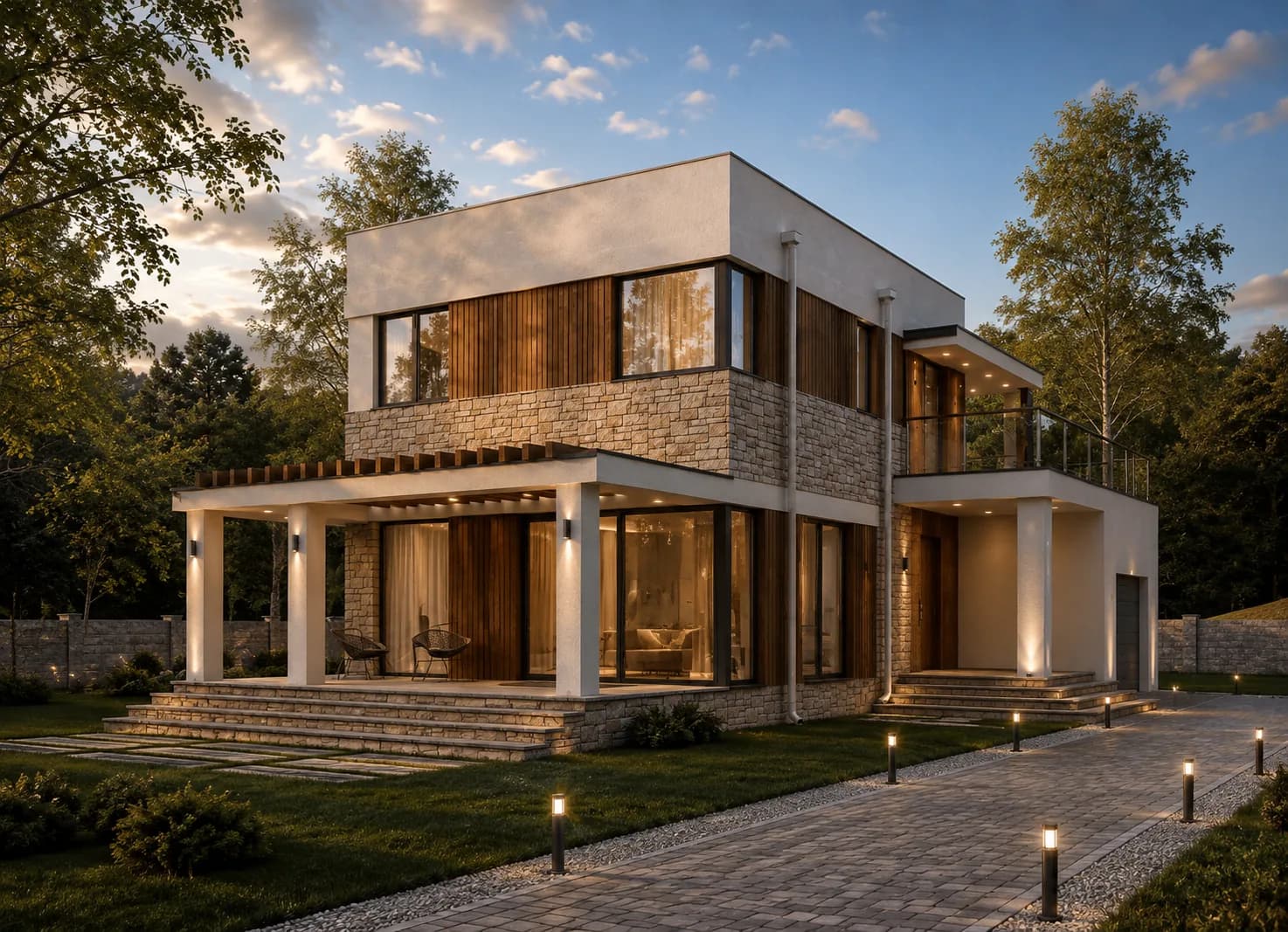 Проект BURO 113 — фасад со стороны террасы