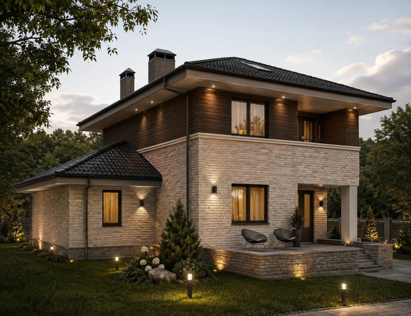Проект BURO 117 — фасад со стороны террасы