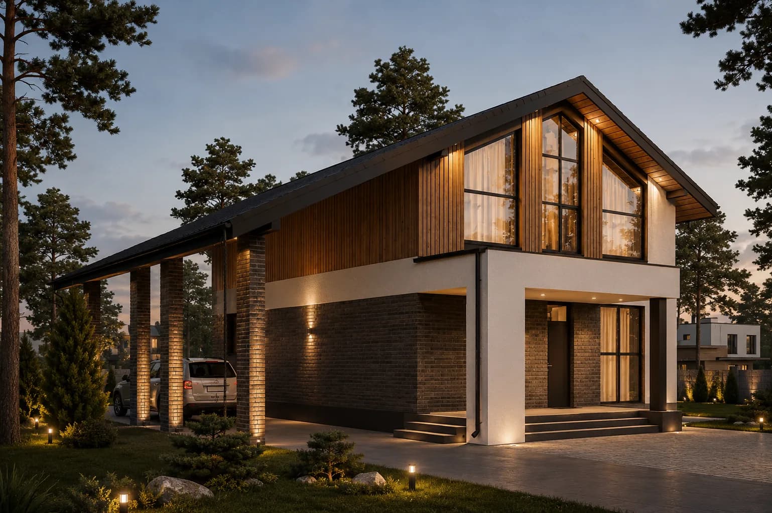 Проект BURO 154 — фасад со стороны сада